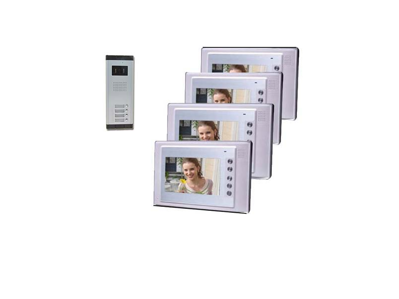 4 Button Apartment Colour Video Door Entry System